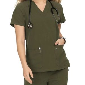 KOI Olive Green Scrub set